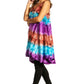 Sakkas Artemi Women's Casual Short Tie-dye Sleeveless Loose Tank Dress Cover-up