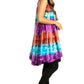 Sakkas Artemi Women's Casual Short Tie-dye Sleeveless Loose Tank Dress Cover-up