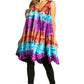 Sakkas Artemi Women's Casual Short Tie-dye Sleeveless Loose Tank Dress Cover-up