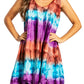 Sakkas Artemi Women's Casual Short Tie-dye Sleeveless Loose Tank Dress Cover-up