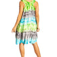 Sakkas Artemi Women's Casual Short Tie-dye Sleeveless Loose Tank Dress Cover-up