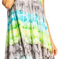 Sakkas Artemi Women's Casual Short Tie-dye Sleeveless Loose Tank Dress Cover-up