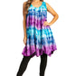 Sakkas Artemi Women's Casual Short Tie-dye Sleeveless Loose Tank Dress Cover-up