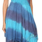 Sakkas Lecia Women's Spaghetti Strap Sleeveless Handkerchief Casual Boho Dress