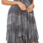 Sakkas Lecia Women's Spaghetti Strap Sleeveless Handkerchief Casual Boho Dress