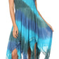 Sakkas Lecia Women's Spaghetti Strap Sleeveless Handkerchief Casual Boho Dress