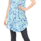 Sakkas Xoana Women's Casual Cap Sleeve V-neck Flare Loose Boho Swing Short Dress