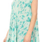 Sakkas Xoana Women's Casual Cap Sleeve V-neck Flare Loose Boho Swing Short Dress