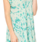Sakkas Xoana Women's Casual Cap Sleeve V-neck Flare Loose Boho Swing Short Dress
