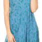 Sakkas Xoana Women's Casual Cap Sleeve V-neck Flare Loose Boho Swing Short Dress