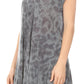 Sakkas Xoana Women's Casual Cap Sleeve V-neck Flare Loose Boho Swing Short Dress