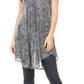 Sakkas Xoana Women's Casual Cap Sleeve V-neck Flare Loose Boho Swing Short Dress