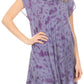 Sakkas Xoana Women's Casual Cap Sleeve V-neck Flare Loose Boho Swing Short Dress