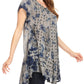 Sakkas Gilda Women's Summer Casual Short/ Long Sleeve Swing Dress Tunic Cover-up