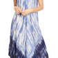 Sakkas Jonna Women's Short Sleeve Maxi Tie Dye Batik Long Casual Dress