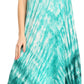 Sakkas Jonna Women's Short Sleeve Maxi Tie Dye Batik Long Casual Dress