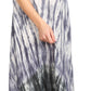 Sakkas Jonna Women's Short Sleeve Maxi Tie Dye Batik Long Casual Dress