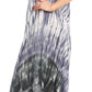 Sakkas Jonna Women's Short Sleeve Maxi Tie Dye Batik Long Casual Dress