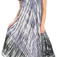Sakkas Jonna Women's Short Sleeve Maxi Tie Dye Batik Long Casual Dress