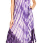 Sakkas Jonna Women's Short Sleeve Maxi Tie Dye Batik Long Casual Dress