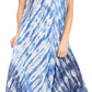 Sakkas Jonna Women's Short Sleeve Maxi Tie Dye Batik Long Casual Dress