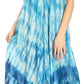 Sakkas Jonna Women's Short Sleeve Maxi Tie Dye Batik Long Casual Dress
