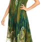 Sakkas Jonna Women's Short Sleeve Maxi Tie Dye Batik Long Casual Dress