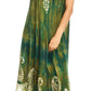 Sakkas Jonna Women's Short Sleeve Maxi Tie Dye Batik Long Casual Dress