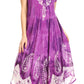 Sakkas Jonna Women's Short Sleeve Maxi Tie Dye Batik Long Casual Dress