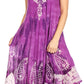 Sakkas Jonna Women's Short Sleeve Maxi Tie Dye Batik Long Casual Dress