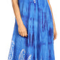 Sakkas Jonna Women's Short Sleeve Maxi Tie Dye Batik Long Casual Dress