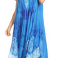 Sakkas Jonna Women's Short Sleeve Maxi Tie Dye Batik Long Casual Dress