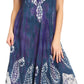 Sakkas Jonna Women's Short Sleeve Maxi Tie Dye Batik Long Casual Dress