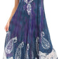 Sakkas Jonna Women's Short Sleeve Maxi Tie Dye Batik Long Casual Dress