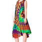 Sakkas Neja - Vestido maxi informal sin mangas holgado con teñido anudado para mujer
