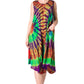 Sakkas Neja - Vestido maxi informal sin mangas holgado con teñido anudado para mujer