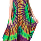 Sakkas Neja - Vestido maxi informal sin mangas holgado con teñido anudado para mujer