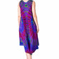 Sakkas Neja - Vestido maxi informal sin mangas holgado con teñido anudado para mujer