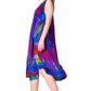 Sakkas Neja - Vestido maxi informal sin mangas holgado con teñido anudado para mujer