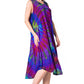 Sakkas Neja - Vestido maxi informal sin mangas holgado con teñido anudado para mujer