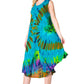 Sakkas Neja - Vestido maxi informal sin mangas holgado con teñido anudado para mujer