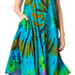 Sakkas Neja - Vestido maxi informal sin mangas holgado con teñido anudado para mujer