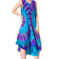 Sakkas Neja - Vestido maxi informal sin mangas holgado con teñido anudado para mujer