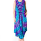 Sakkas Neja - Vestido maxi informal sin mangas holgado con teñido anudado para mujer