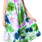 Sakkas Neja - Vestido maxi informal sin mangas holgado con teñido anudado para mujer