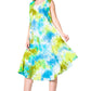 Sakkas Neja - Vestido maxi informal sin mangas holgado con teñido anudado para mujer