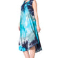 Sakkas Neja - Vestido maxi informal sin mangas holgado con teñido anudado para mujer