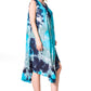 Sakkas Neja - Vestido maxi informal sin mangas holgado con teñido anudado para mujer