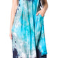 Sakkas Neja - Vestido maxi informal sin mangas holgado con teñido anudado para mujer