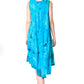 Sakkas Neja - Vestido maxi informal sin mangas holgado con teñido anudado para mujer